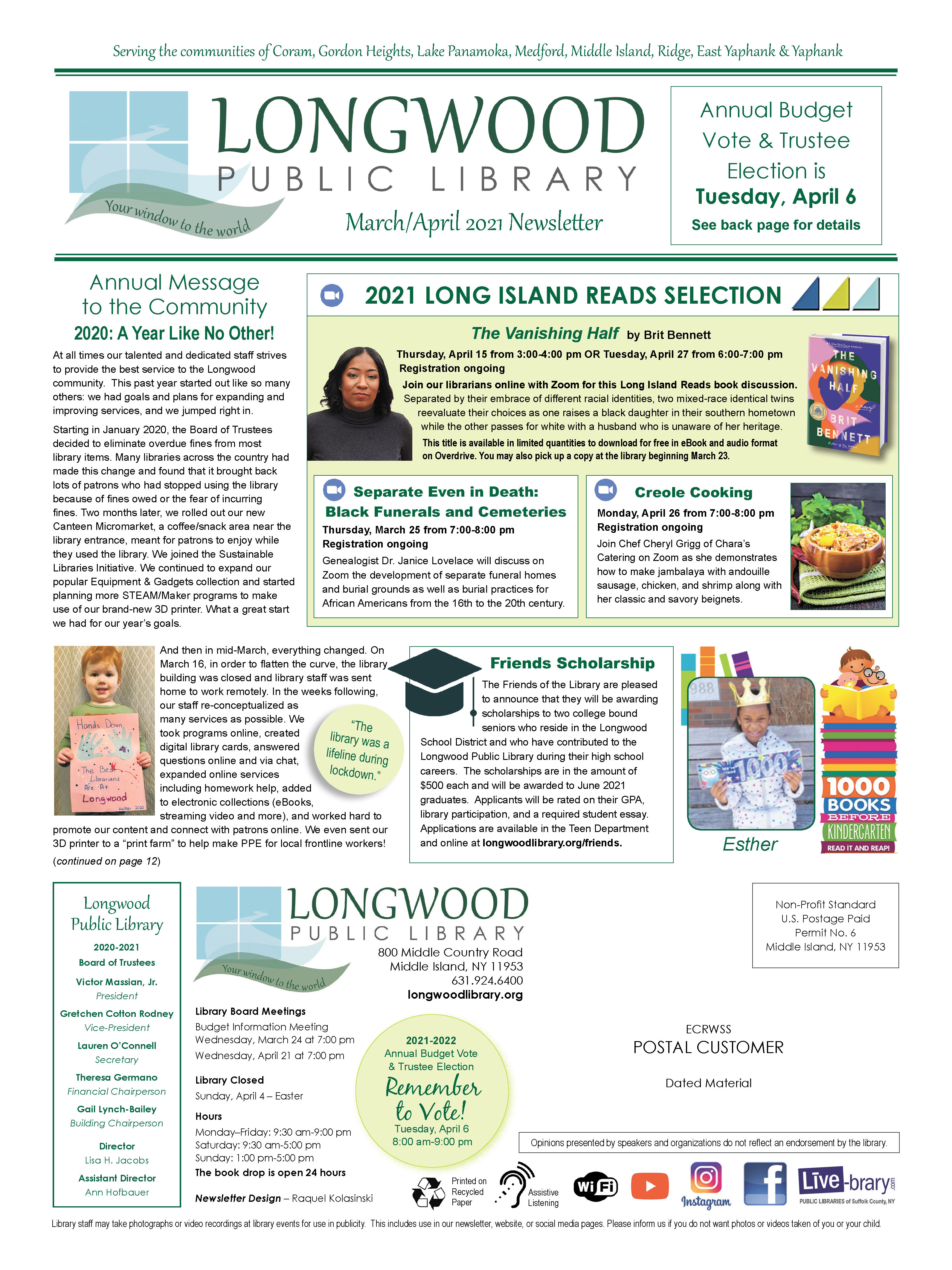 Library Newsletter Longwood Public Library